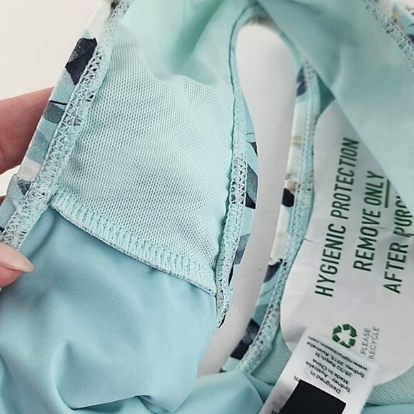 NIPTUCK SWIM Women's Baby Blue White Floral Print Bikini Bottom Size 4 - Picture 5 of 11